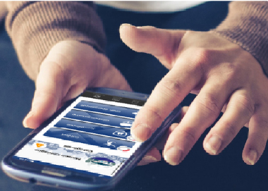 Une femme qui utilise l'application domalisa